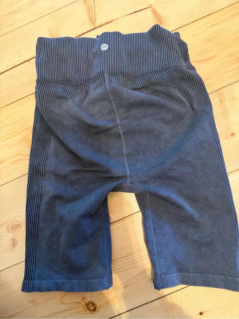 Harmony + Balance Black Acid Wash 2 Piece Biker Shorts & Tee Set XS